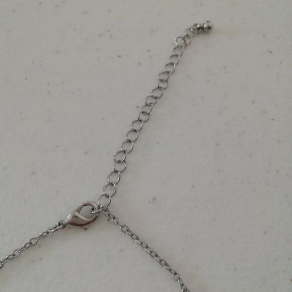 Madeline Heart Disc Crystal Embellished Heart Figural Double Pendant Necklace - Picture 6 of 9